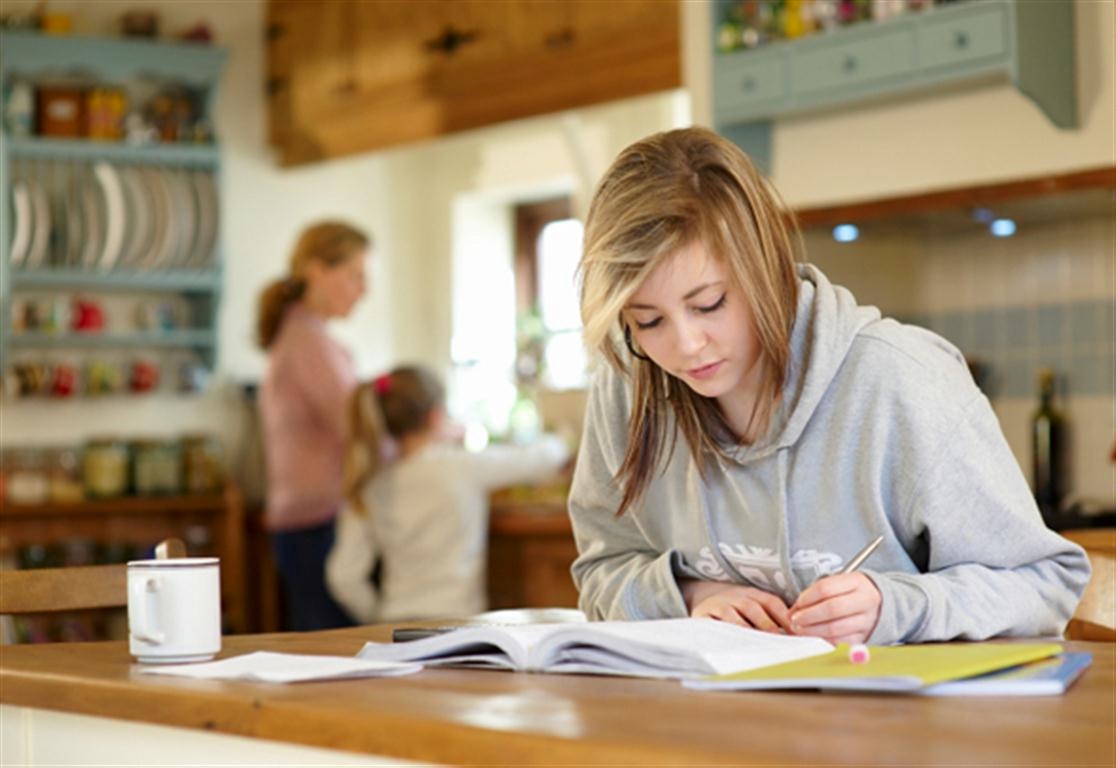 student doing homework